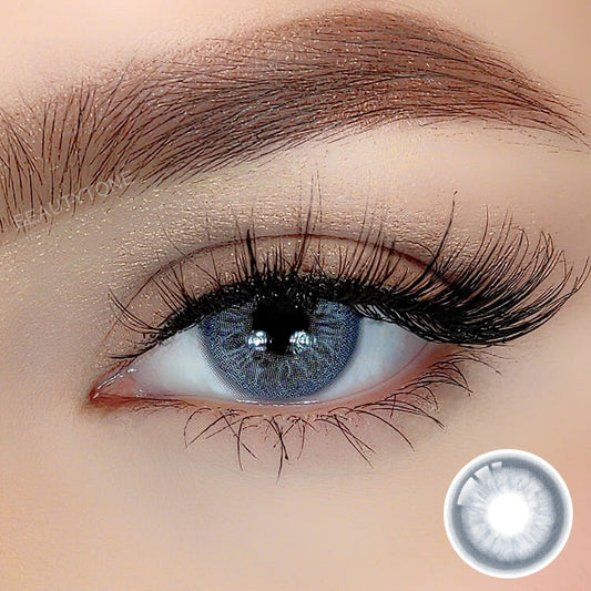 blue colored contacts