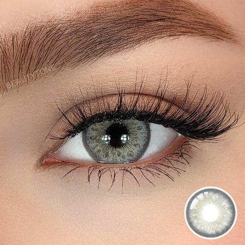 Cotton Gray colored contact lenses