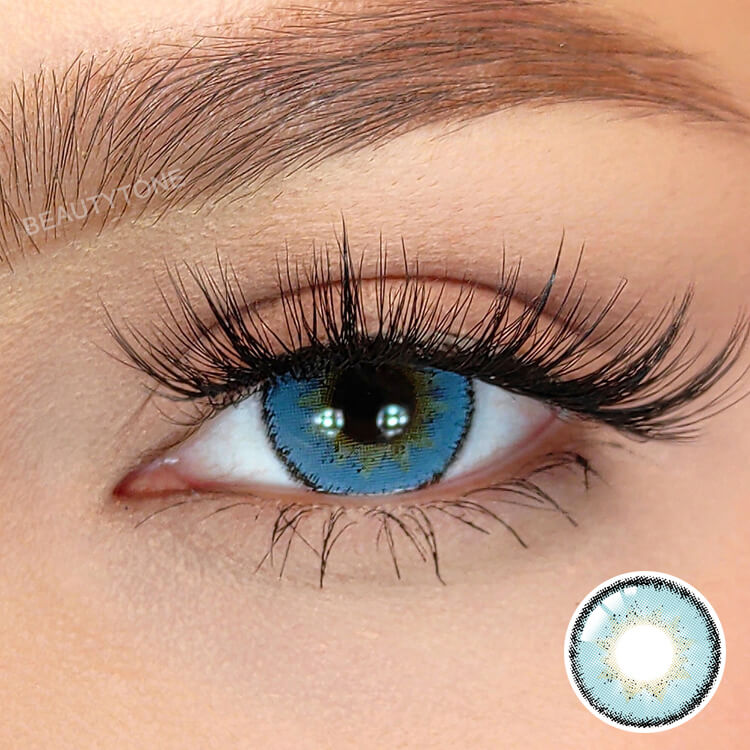 Color Contacts Moon Blue Eye Contacts BeautyTone Blue Moon Yearly Soft Lenses