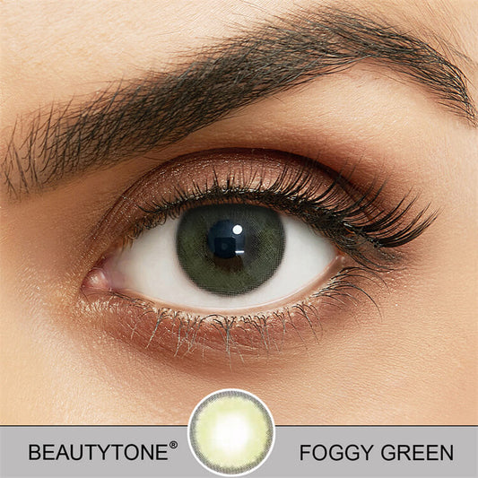 foggy green contact lenses