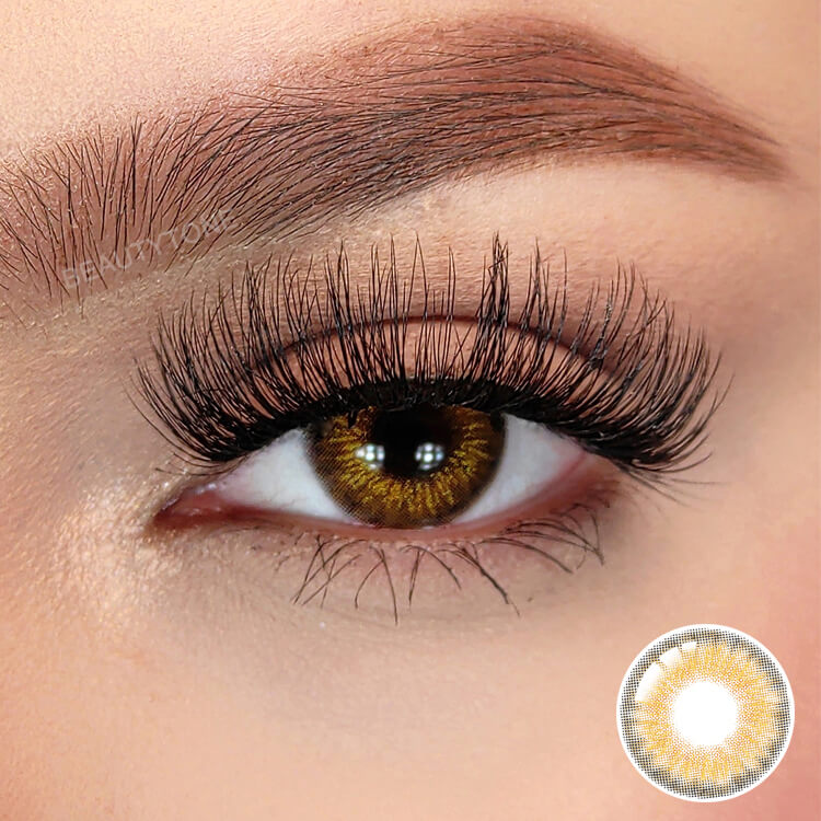 golden brown contact lenses