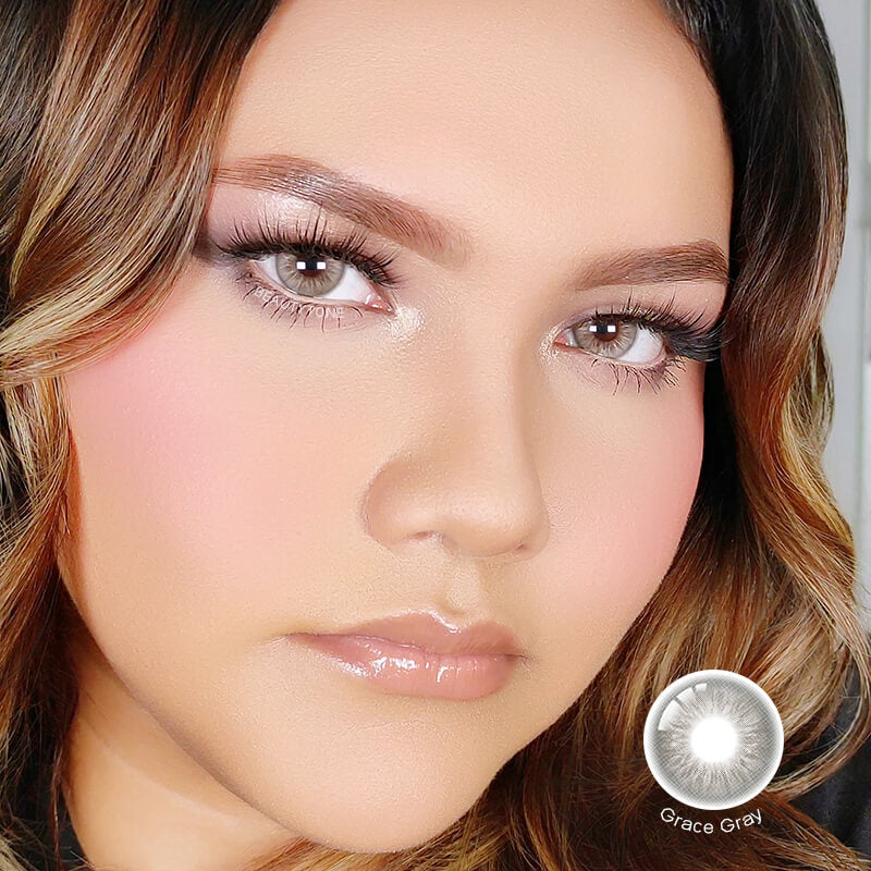 Grace Gray colored eye contacts