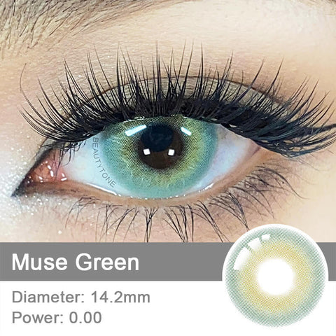 muse green wearing contact lenses