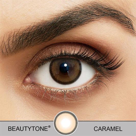 caramel contact lenses