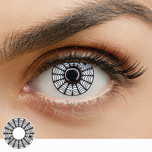 V17 White Spider Web contact lenses