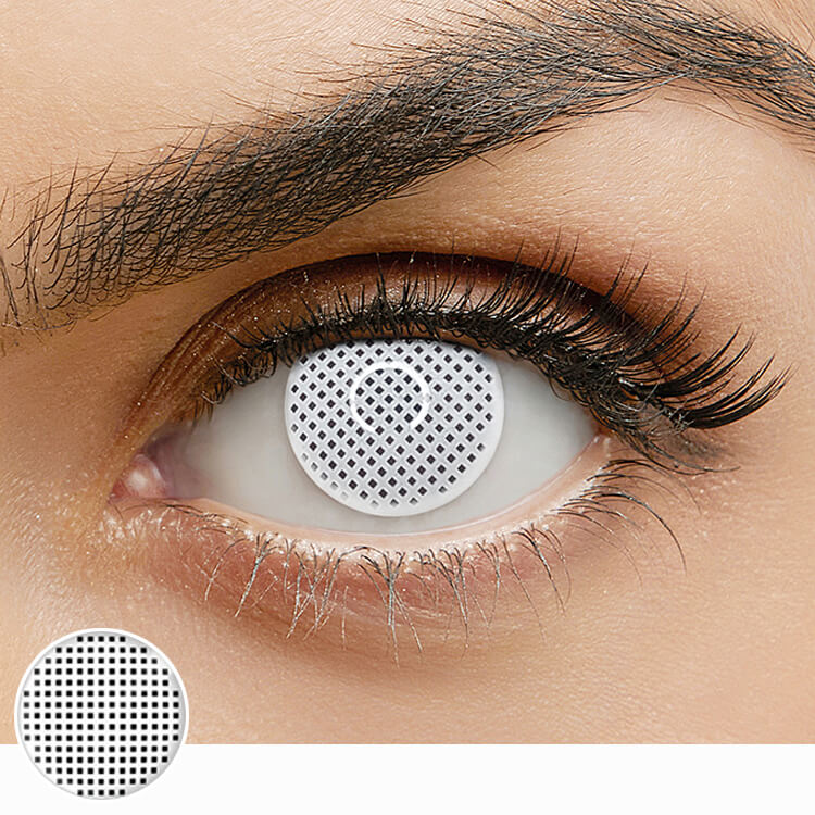 V19 White Mesh contact lenses