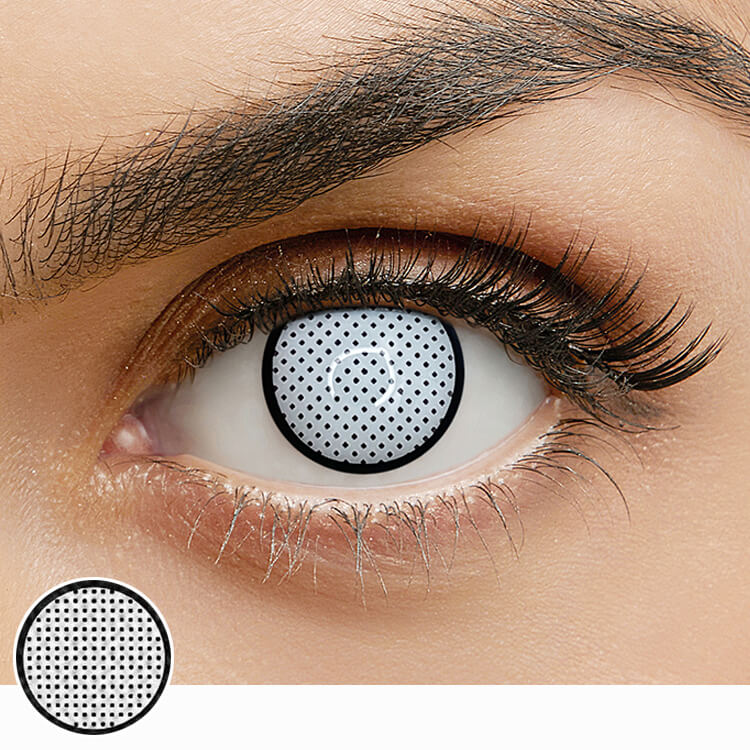 V20 White Mesh Manson contact lenses