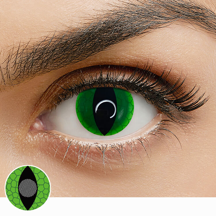 Snake Eye Contacts Halloween Cosplay Green Contact Lenses – BeautyTone