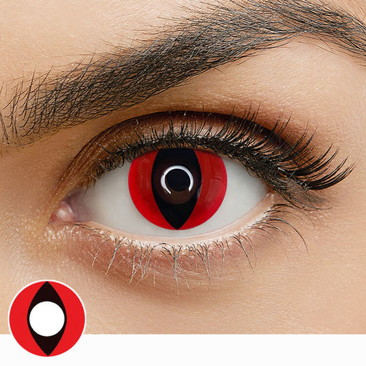 V26 Red Cat Eye contact lenses