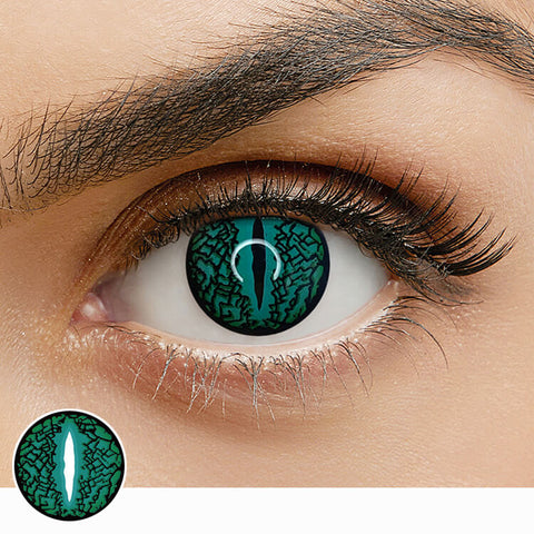 V31 Green Lizard Eye contact lenses