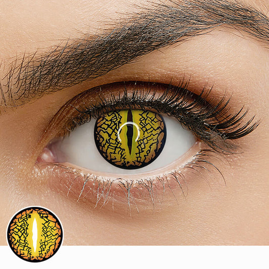 V32 Brown Lizard Eye contact lenses