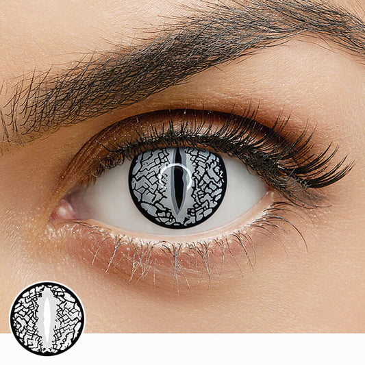 V33 White Lizard Eye contact lenses